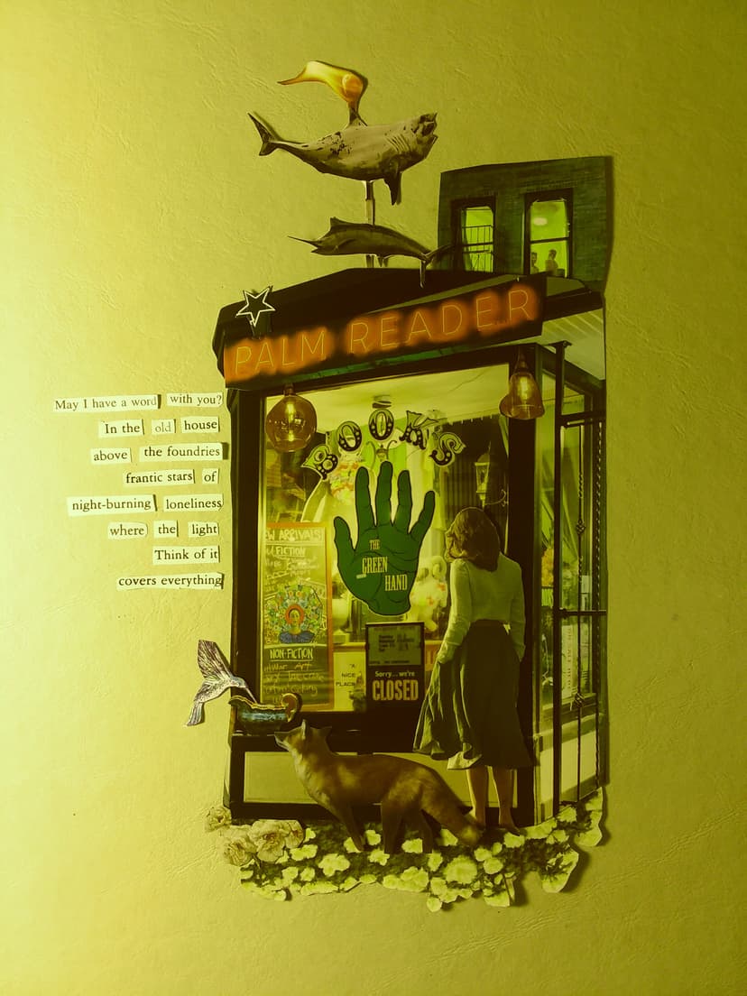 Where the light, think of it, covers everything, artwork by James Diaz