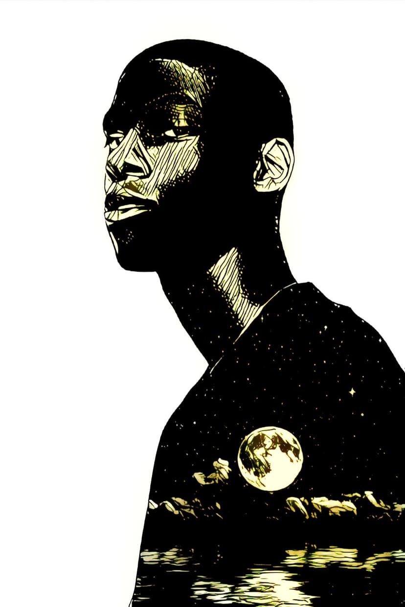 Body as a home for the sun, artwork by Joshua Effiong