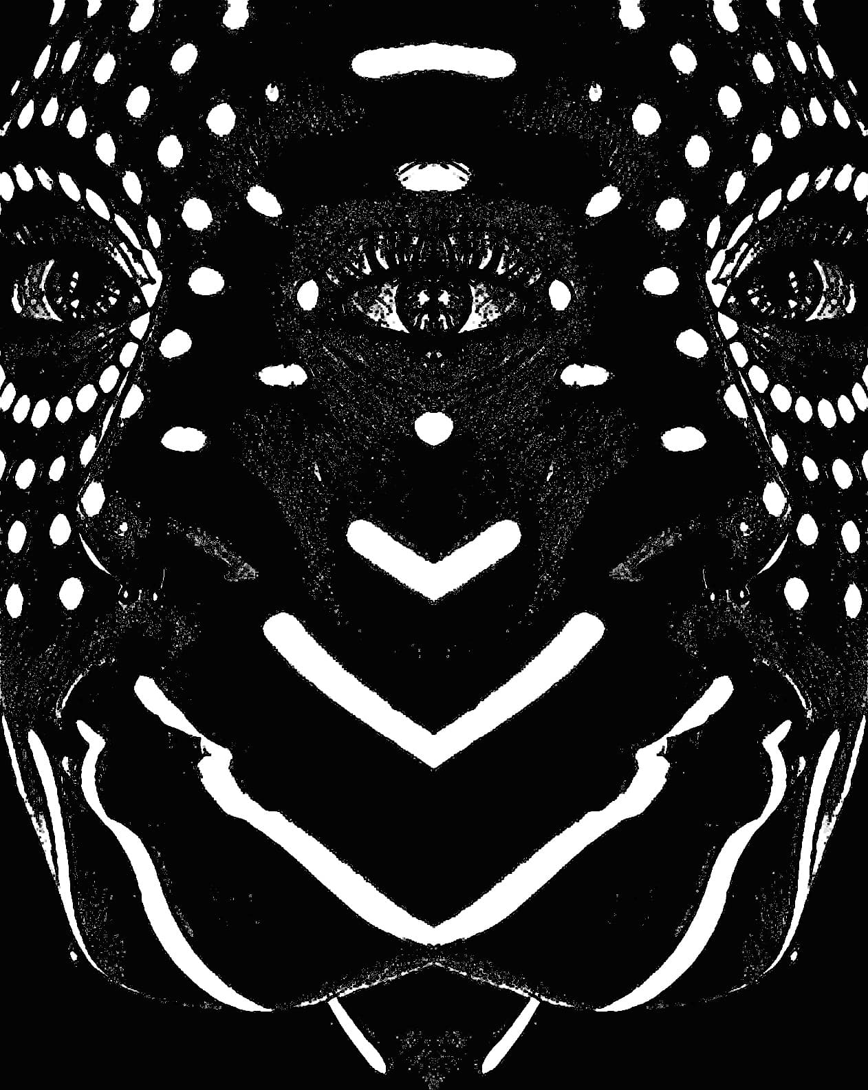 This art explores the theme of self discovery via the lense of three dimensional pattern. As human, we keep uncovering layers of ourselves every now and then, this act making us see ourselves for what we are and what we'll become. Chaotic Luminescence represents the idea of multifaceted bloom.